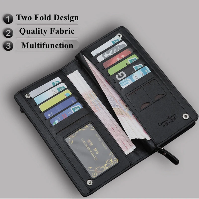 Оригинальные мужские кошельки Длинный кошелек на молнии карман для телефона