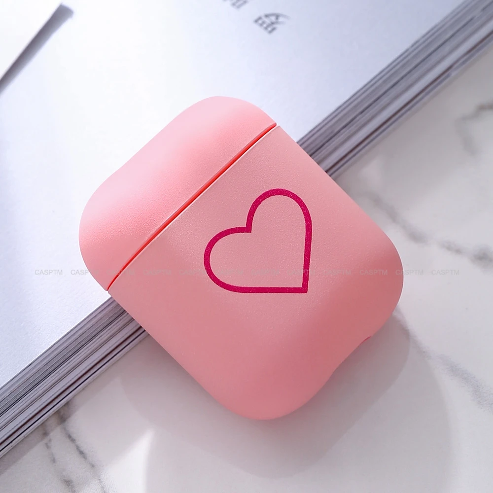 Матовый чехол для наушников Airpods 1 2 жесткий ударопрочный из поликарбоната с