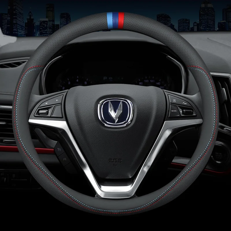 

Carbon Fiber Cow Leather Steering Wheel Cover For Changan CHANA CX70 CS55 CS75 CS35 CS15 CS85 CS95 CX20 XT EV linmax RAETON CM8