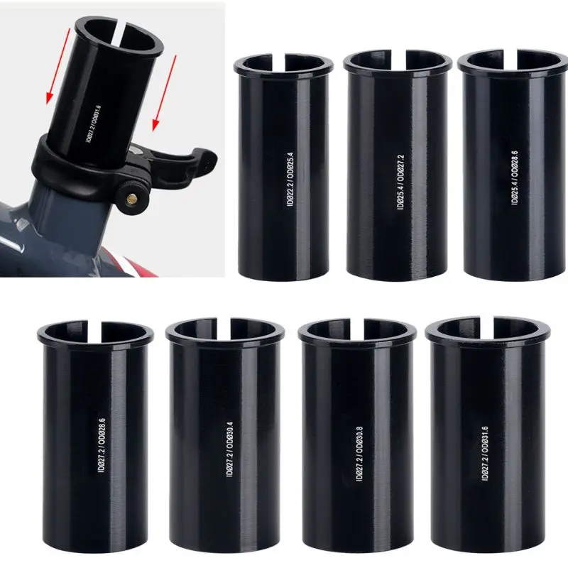 

Aluminum Alloy Bicycle Seatpost Sleeve Convert Seat Post Tube Conversion Adapter 22.2/25.4/27.2/28.6/31.6mm