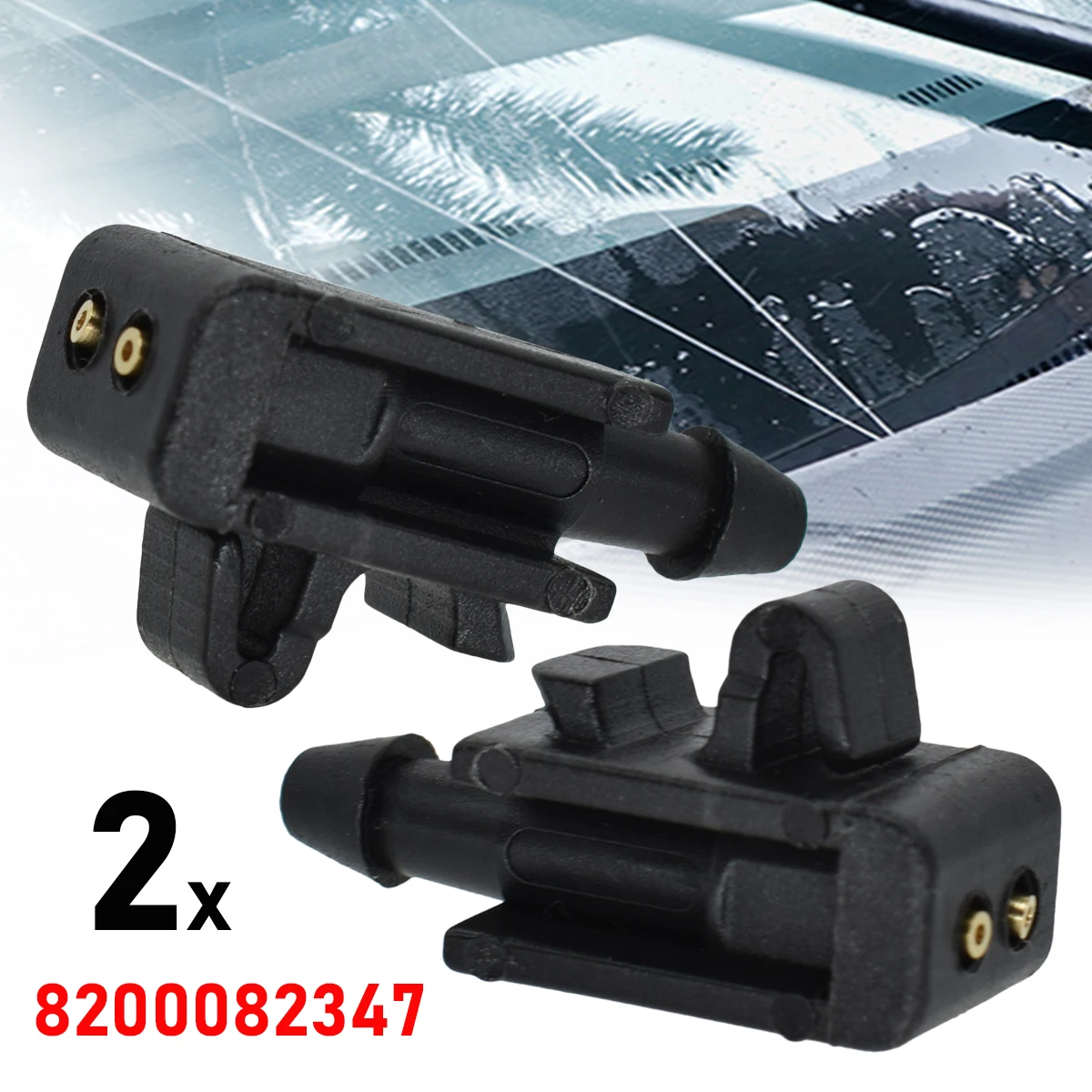 

Форсунка омывателя лобового стекла для Renault Megane 2 3 MK2 MK3 2002 - 2015 Scenic 2 Laguna Fluence 8200082347, 2 шт.