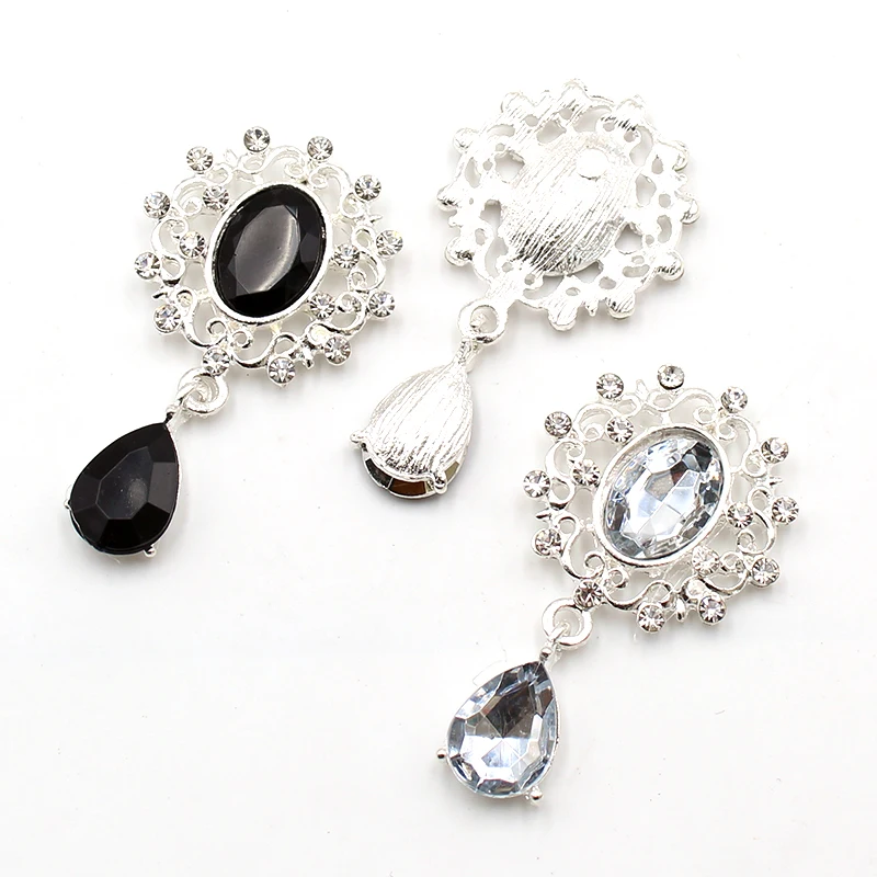 Новинка 10 шт. 27*48 мм овальные блестящие стразы из сплава акриловая подвеска