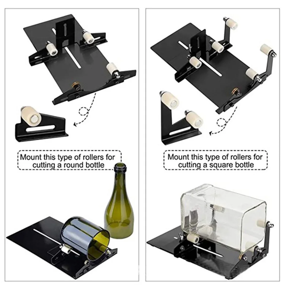 

Glass Bottle Cutter Square And Round Wine Beer Glass Sculptures Cutting Tool Manual Cutter For DIY Glass Cutting Machine