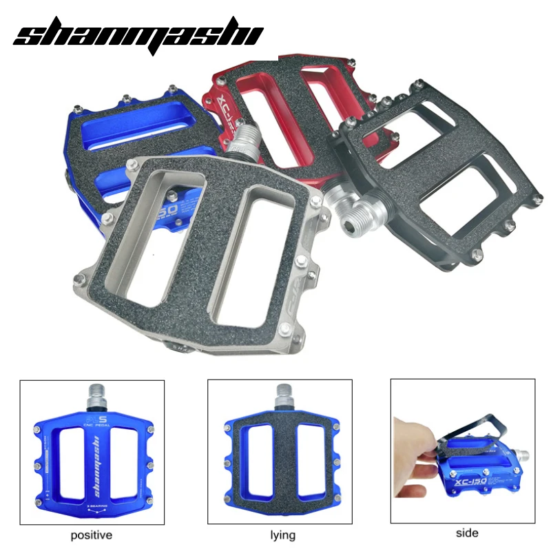 Велосипедная педаль SMS двойные Нескользящие 3 подшипника толстые большие из