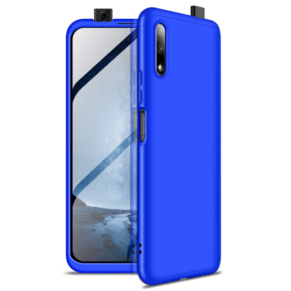 Синий Для Honor 9X 8X чехол для Honor 20 8A Pro 8C 10 Lite 10i 20i 360 градусов Полная защита чехол для huawei P Smart Plus задний Чехол - Цвет: Синий