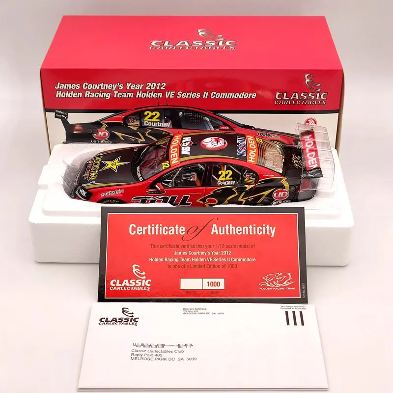 

Classic 1:18 For James Courtney's 2012 Holden Racing Team Holden VE Series II Commodore #22 18501 Diecast Models Auto Collection