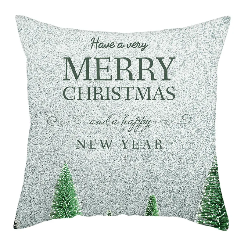 Рождественские наволочки Fuwatacchi снеговик птицы дерево для домашнего дивана