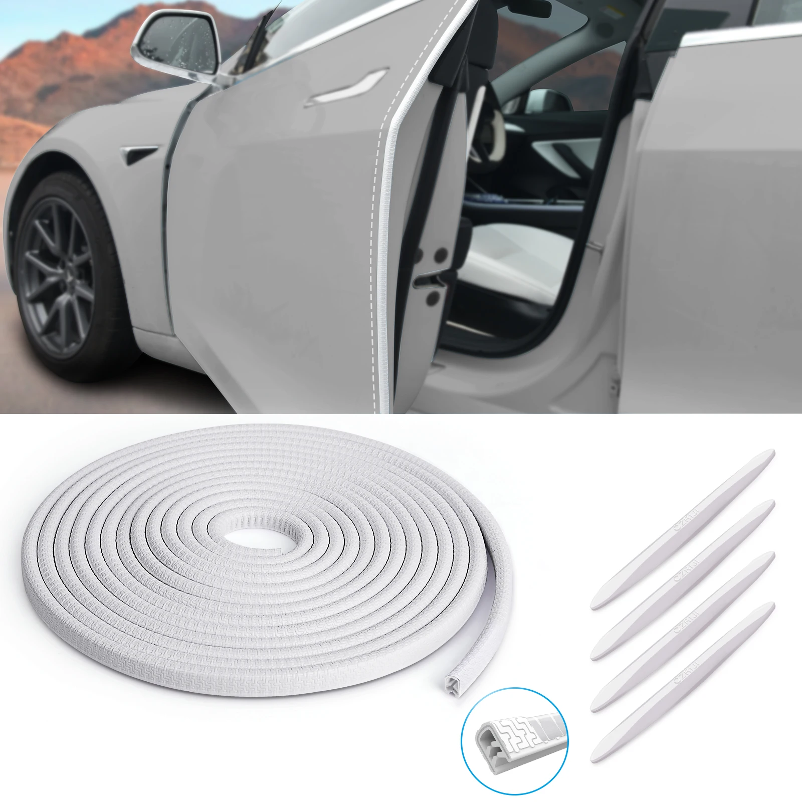 MICTUNING защитные щитки для края автомобильной двери 16 4 фута (5 м) U-образная защита