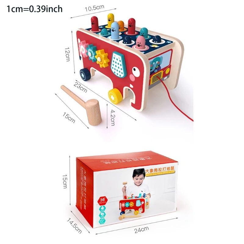 

Wrack-A-Mole Busy Board Pounding Toy w/ Number Recognition Cartoon Hammering Toy for Toddler Preschool Early Learning