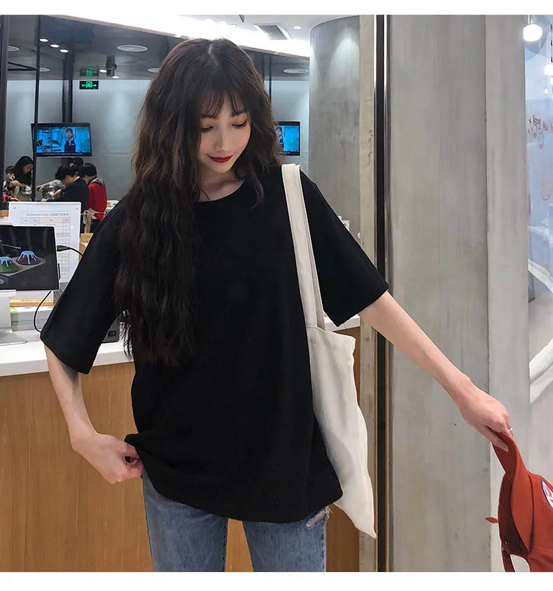 

2021 High quality summer hot sale casual breathable classic soft women's Short Sleeve T-Shirt