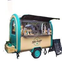 stainless steel food van trailer mobile fast food cart on street snack ice cream kiosk customizabled