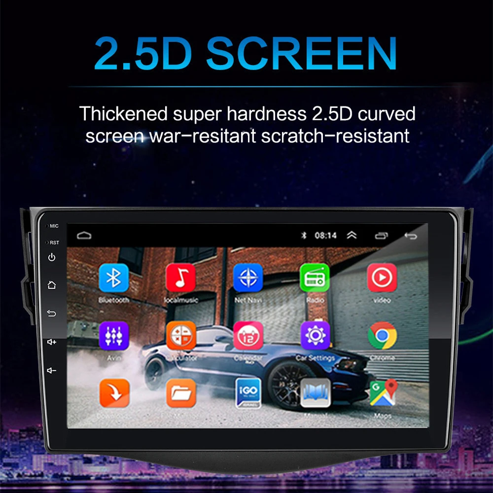 Автомагнитола на Android 10 1 без dvd с GPS-навигацией для Toyota RAV4 2007-2011 2din мультимедийный