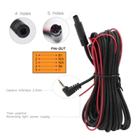 6m10m meter 4pin5pin car rca car reverse rear view parking camera video extension cable 2 5mm jack