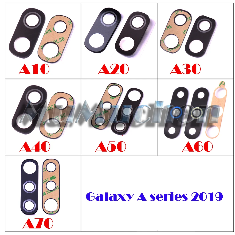 10 шт./лот задняя камера объектив для samsung Galaxy A10 A20 A30 A40 A50 A60 a70 a80 A105 A205 A305 A405 A505 A6060 A705 A805