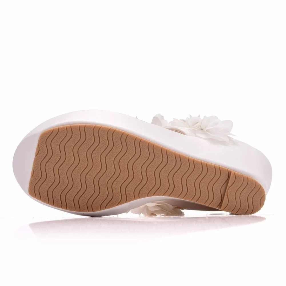 

Summer Women Platform High Heels Sandals Flowers Wedges Slippers Sexy Flip Flops Nightclub Party Wedding Shoes