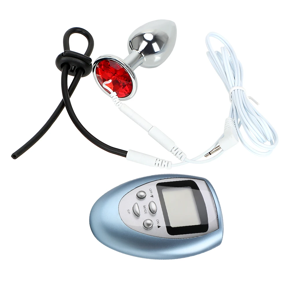 Наборы для бондажа с электрическим током Анальная пробка кольцо пениса