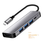 Адаптер USB Type-C на HDMI, 4K, 3,0 адаптер, мультипортовый концентратор для MacBook Samsung S8 Dex Huawei P30 Dock Xiaomi 10, проектор ТВ