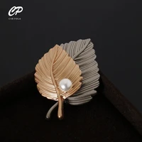 retro beauty gold leaf brooches for women wedding party office brooch pins gifts