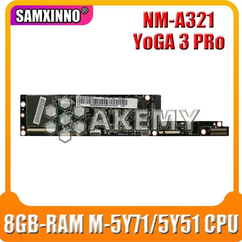 

NM-A321 Laptop motherboard For Lenovo YOGA 3-Pro 1370 original mainboard 8GB-RAM M-5Y71/5Y51/5Y31 CPU