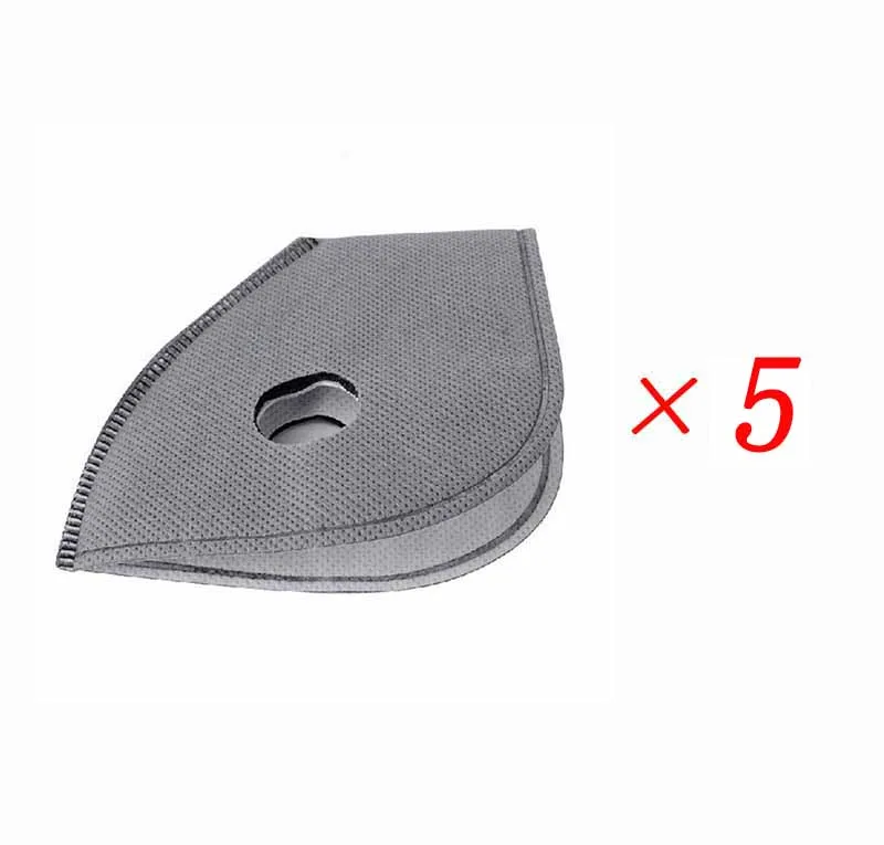 PM2.5 маска фильтр 5 шт./лот активировать Углеродные велосипедные маски аксессуары