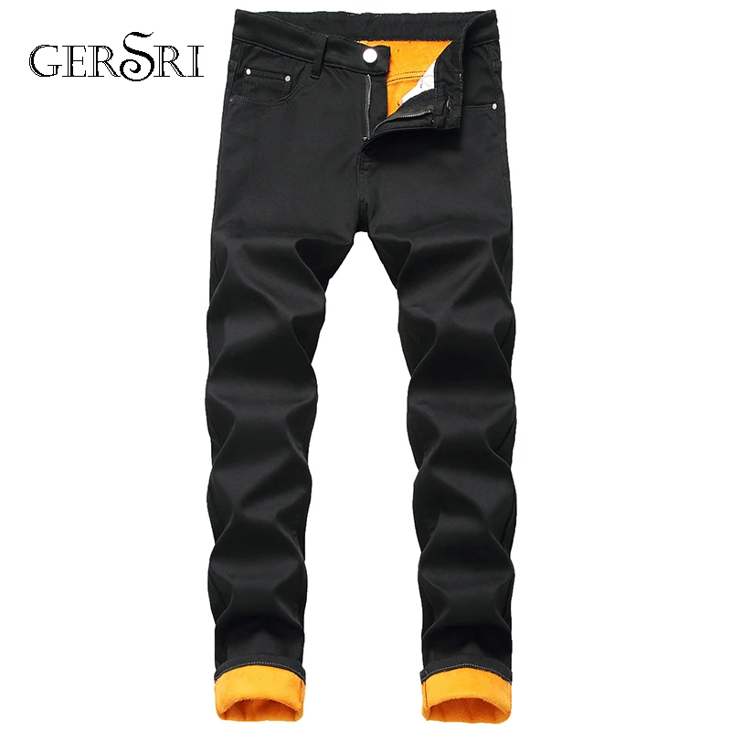 Джинсы gerшри мужские зимние композитные с бархатной подкладкой прямые