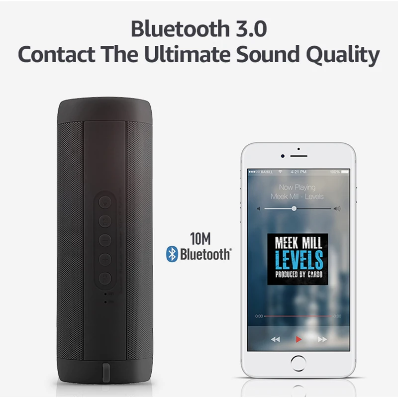 Portable Bluetooth Speaker Powerful Outdoor Wireless Speakers Soundbar Waterproof Shower Music Column | Электроника