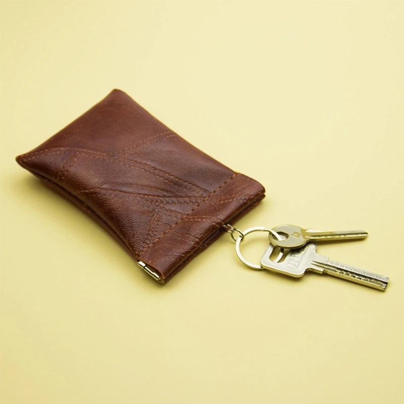 

Y166 PU Leather Coin Purse Earbuds Earphone Holder Pouch for Women Men Key Wallet Keyring Change Pouch