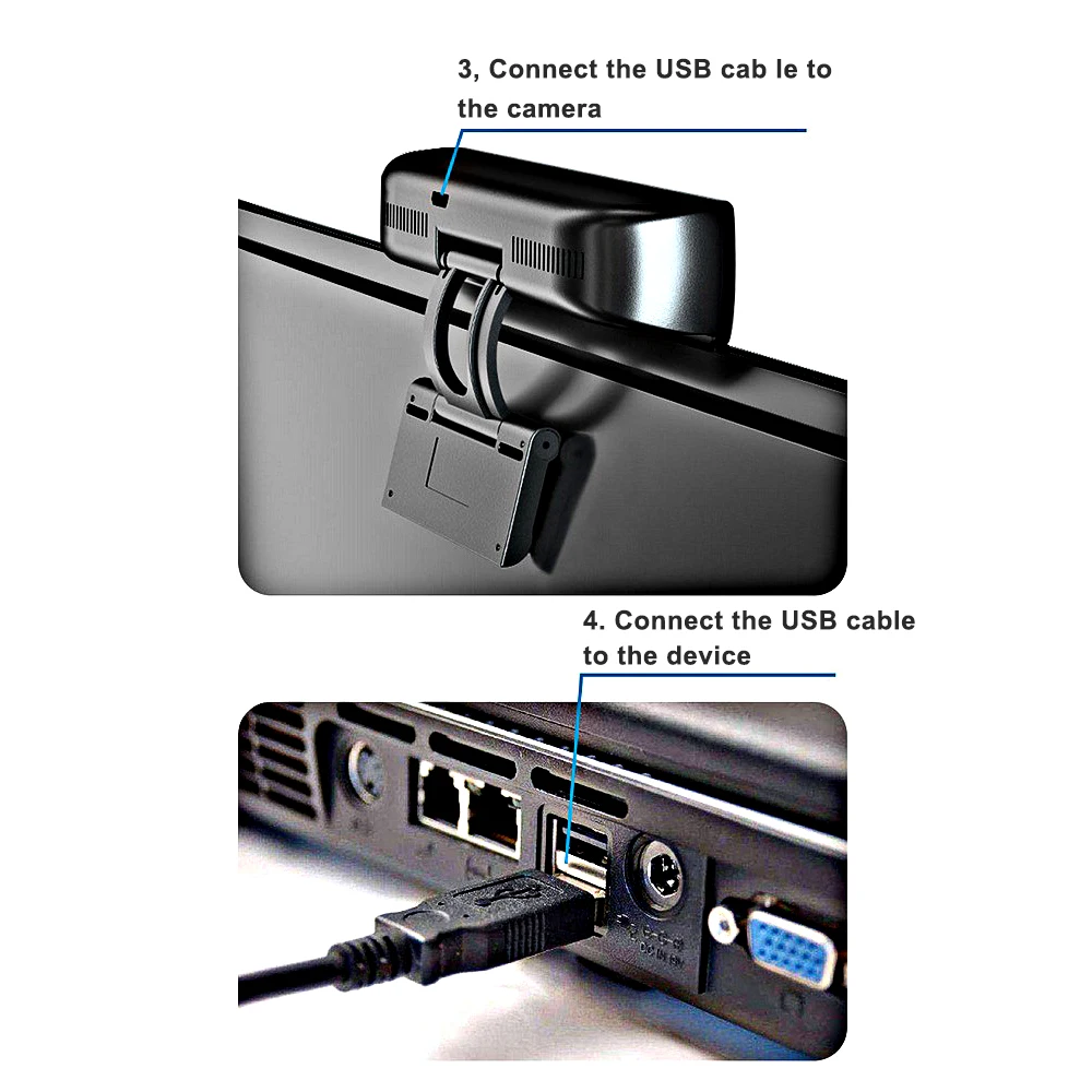Веб Камера широкий Совместимость Автофокус Ноутбук 1080p USB2.0 с микрофоном для