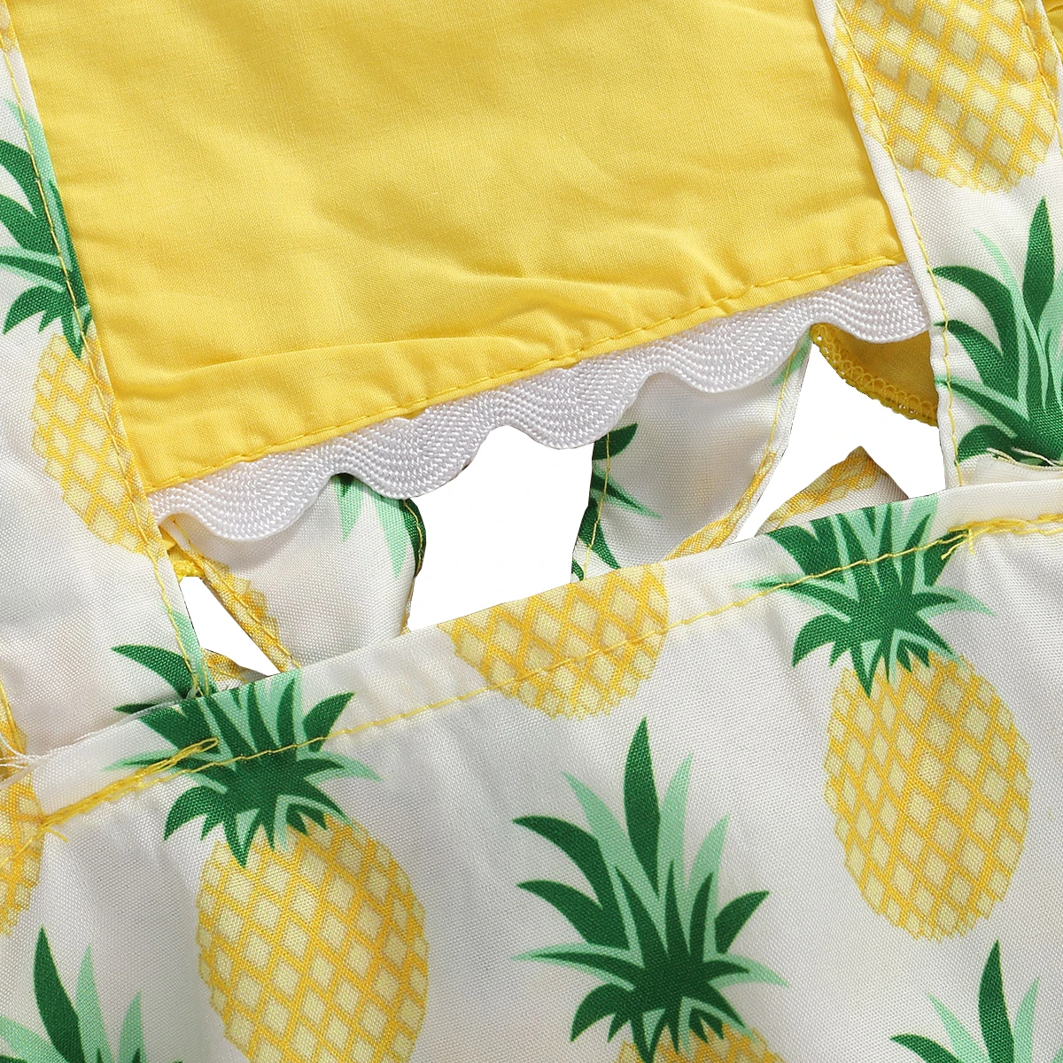 

New 0-24M Summer Boys Hollow-Out Rompers Baby Girls Fruit Animal Print Ruffles Short Sleeve Jumpsuits Cute Infant Clothes