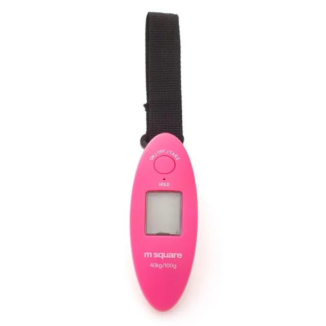 Pink М квадратные-88lb/40kgs весы для багажа цифровые весы Мини Переносные электронные весы дорожные аксессуары - Цвет: Pink