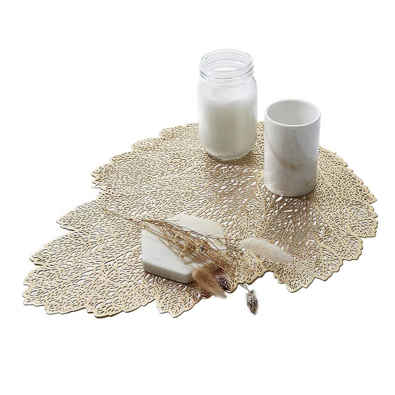 Новинка 2019 столовые приборы для обеденного стола подставки с имитацией листьев