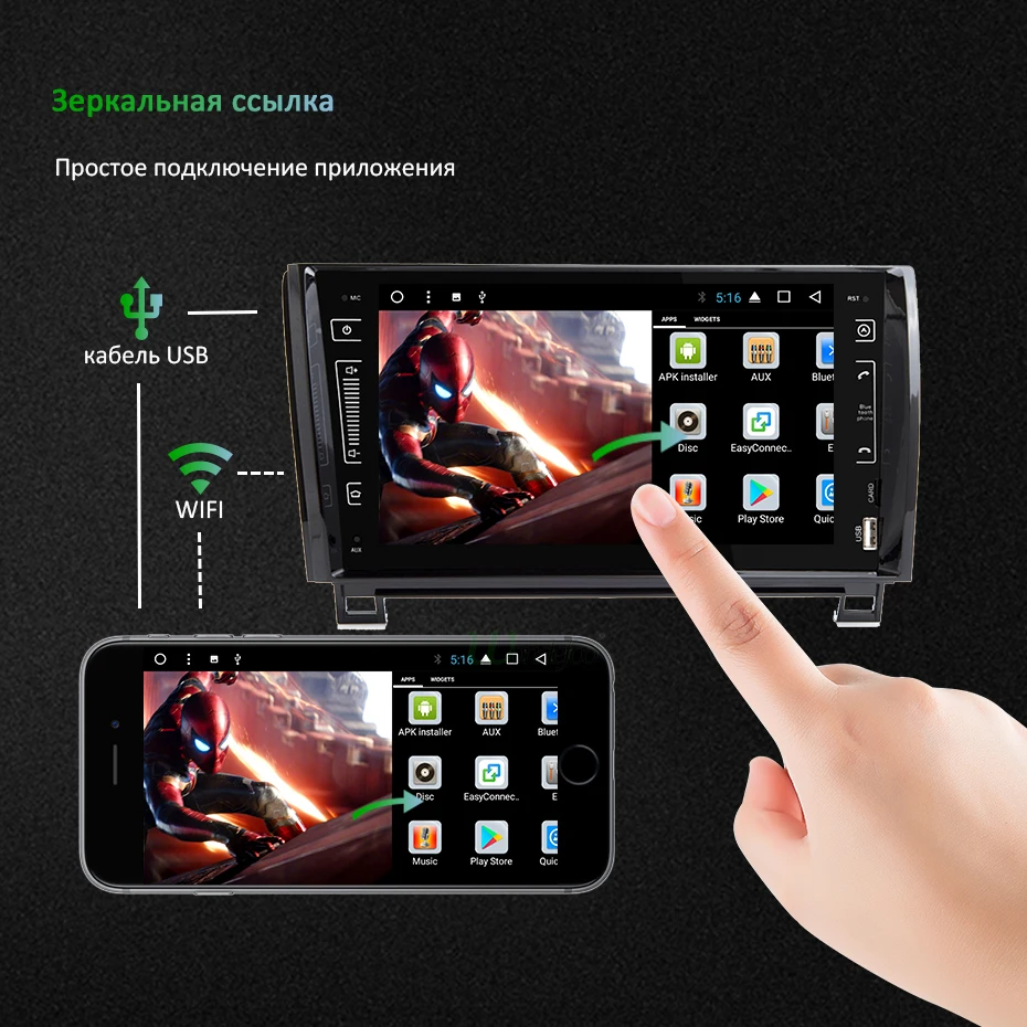 " ips экран Android 9,0 4G 64G 2 DIN Автомобильный gps для TOYOTA Sequoia Tundra нет dvd-плеер Радио Стерео навигационный приемник