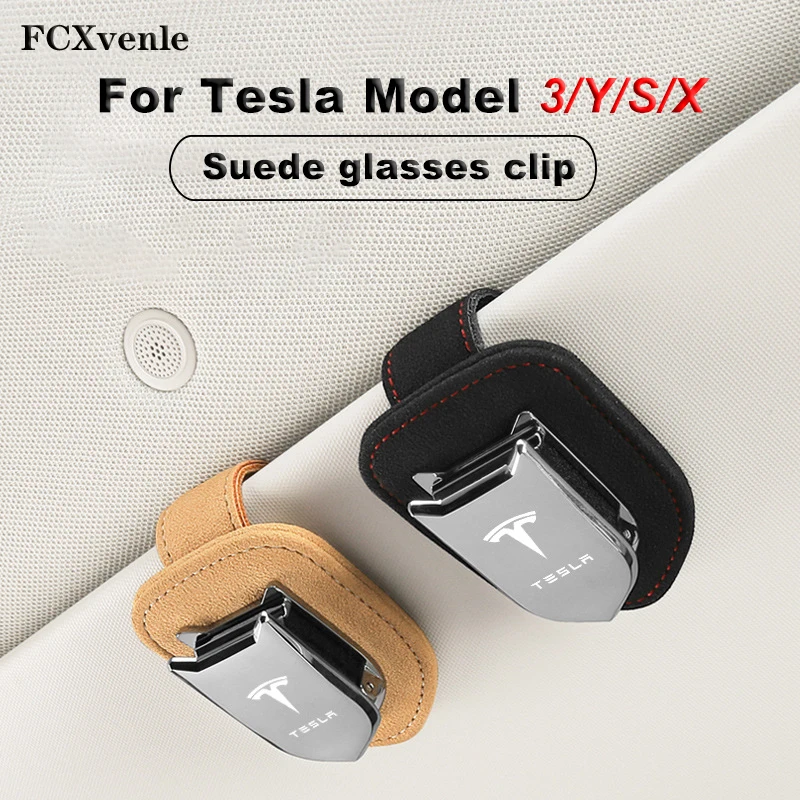 

Замшевый зеркальный зажим для очков солнцезащитный козырек Многофункциональный Чехол для очков Tesla модель 3/Y/S/X аксессуары для внутренней о...