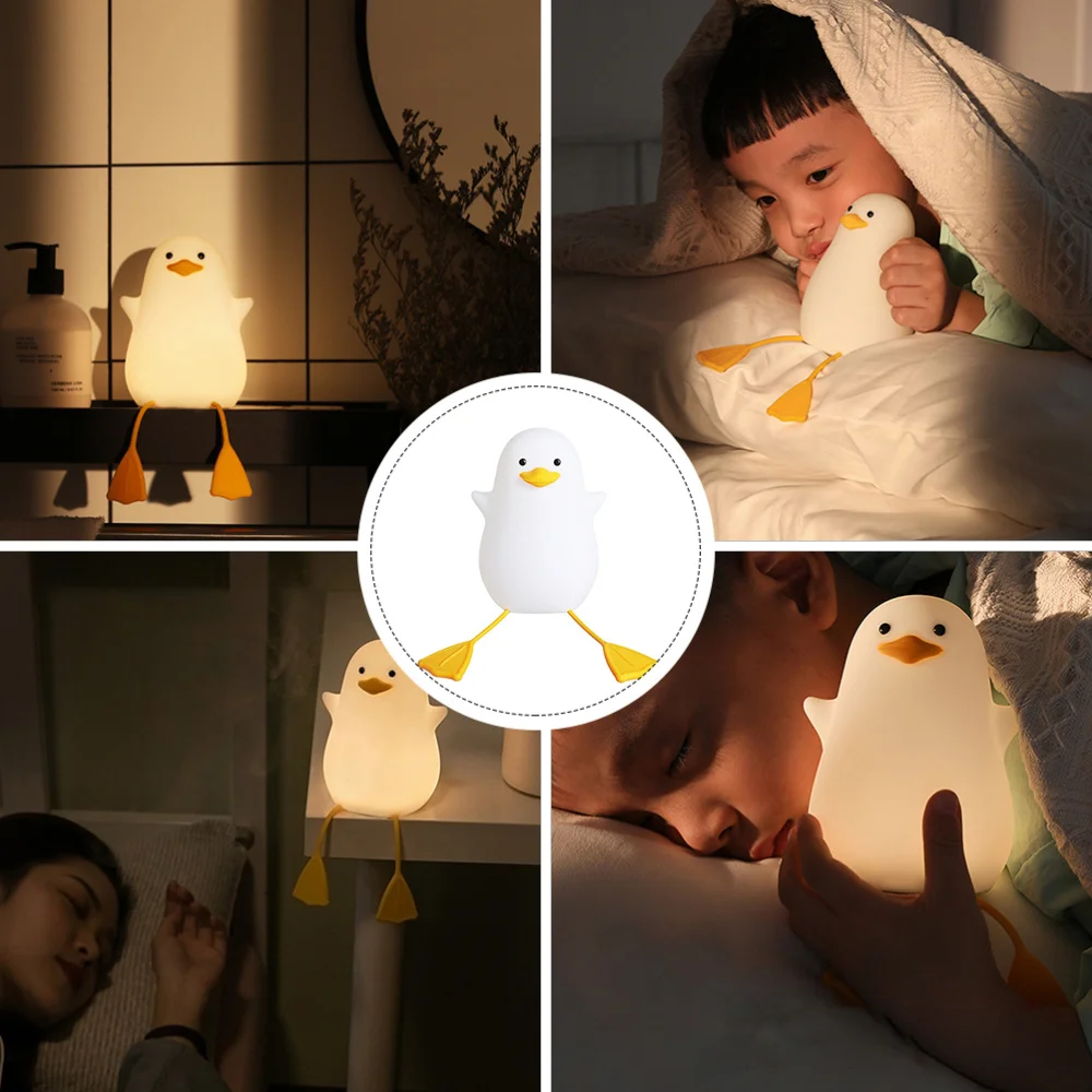 

Cartoon Bedside Night Lamp Lovely Dark Pat Light Children Patting Lamp