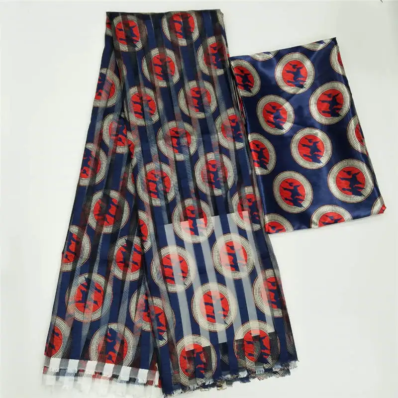 Атласная ткань из органзы мягкая шелковая Африканский материал принты Анкары