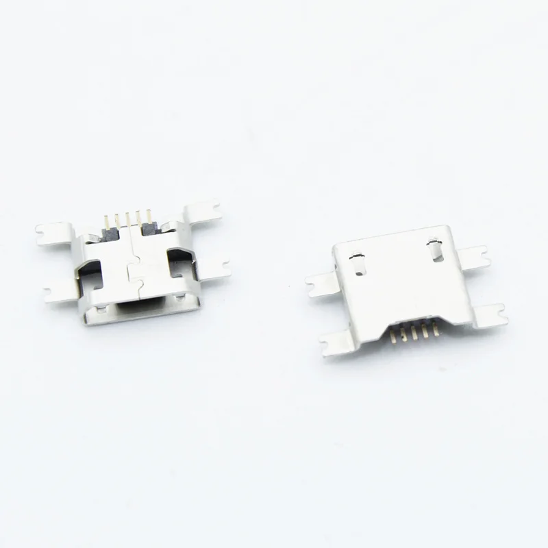 10 шт./100 шт. разъем Micro USB 4 фута SMT для зарядки телефона с хвостовым разъемом 2 0