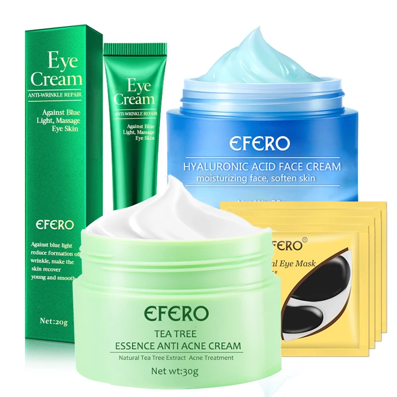 Крем для лица EFERO Tea Tree против акне шрамовый крем от уменьшает поры устраняет