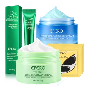 Крем для лица EFERO Tea Tree против акне, крем от шрамов после акне, сужает поры, устраняет акне, крем для ухода за кожей лица, уход за лицом