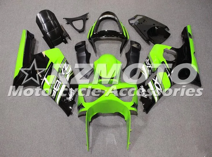 

Новый ABS весь мотоцикл обтекатели комплект подходит для Kawasaki Ninja ZX-6R 636 zx6r 2003 2004 03 04 Кузов Набор ярко-зеленого и черного цвета