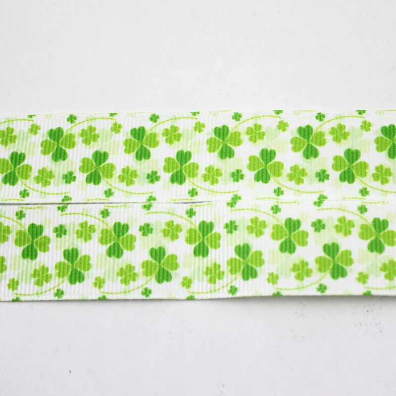 

9mm/16mm/22mm/25mm/38mm/75mm Green summer print grosgrain ribbon 10/25/50yards DIY gift wrap sewing wedding decor ribbon