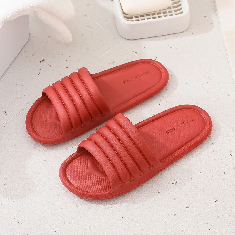 

Zapatillas planas de goma eva para mujer y hombre, chanclas antideslizantes de bao, pantuflas para interior de casa, de verano