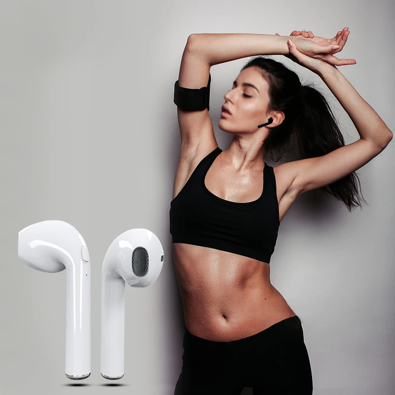 Мини Bluetooth наушники i7s tws беспроводные с зарядным боксом и микрофоном для iphone V8 M6T