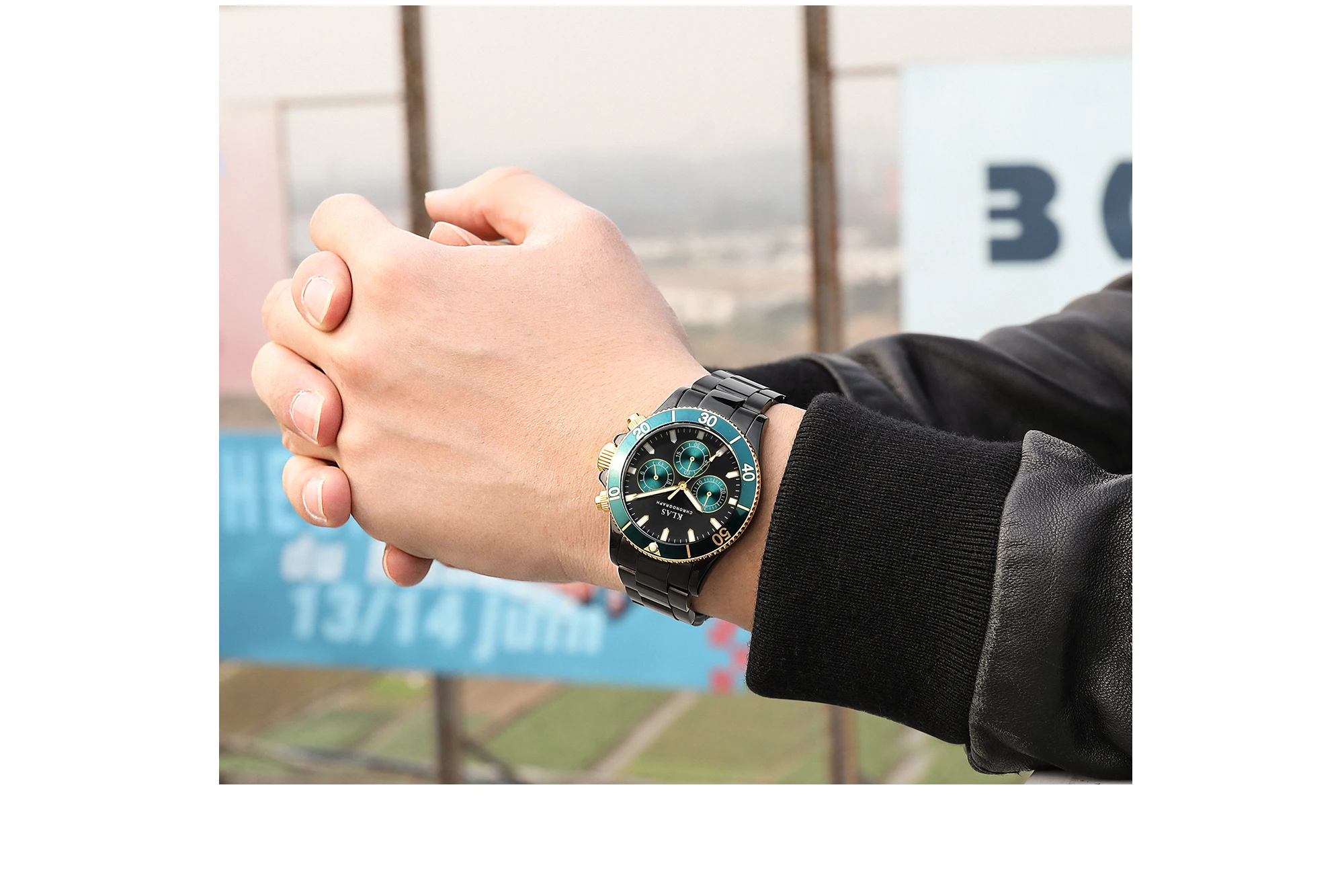 Klas Fashion Watches Stainless Steel Youngth Men Quartz Casual Watch New Design Businessman reloj