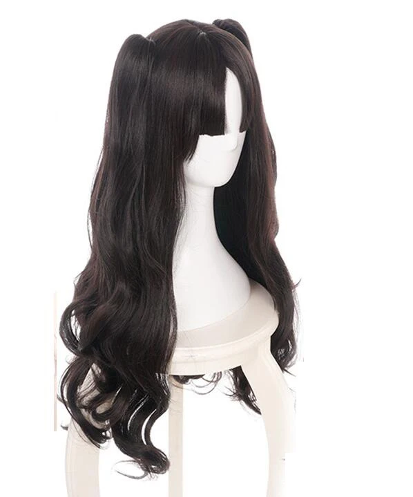 

Anime Tohsaka Rin Black Brown Long Ponytails Wig Cosplay Costume Fate Stay Night Heat Resistant Hair Fate Grand Order Wigs