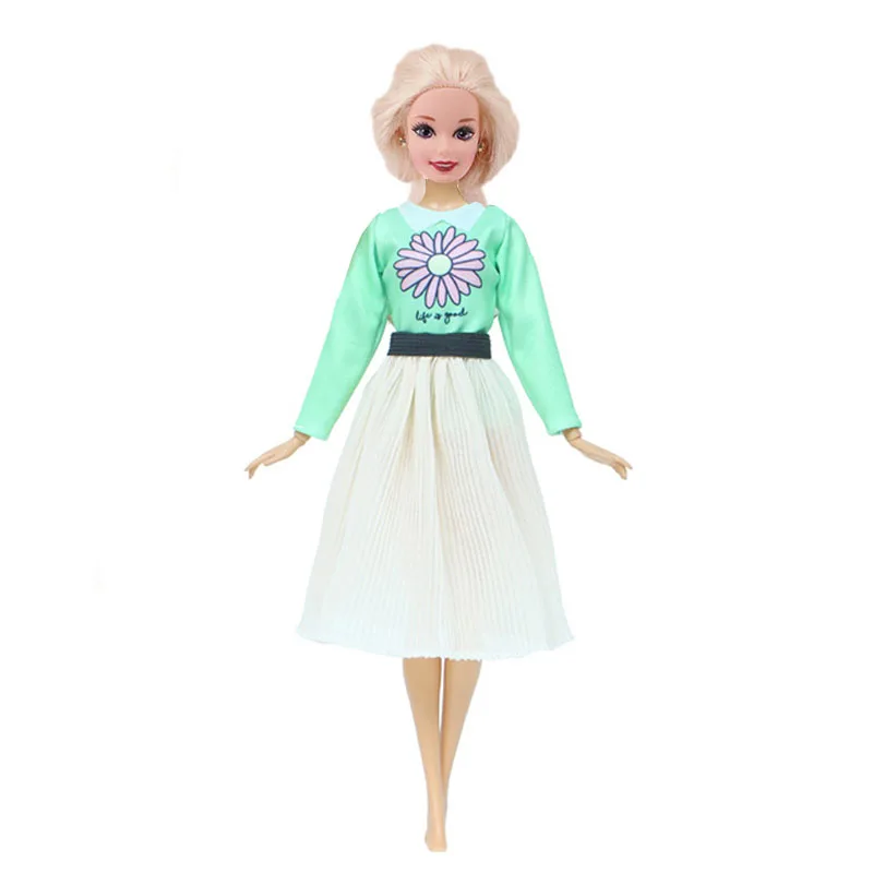 

Doll Dress Clothes Fashion Casual Wear Handmade Girl`s Toy For Barbies Doll Accessories Russia DIY Gifts Baby Doll Freeshipping