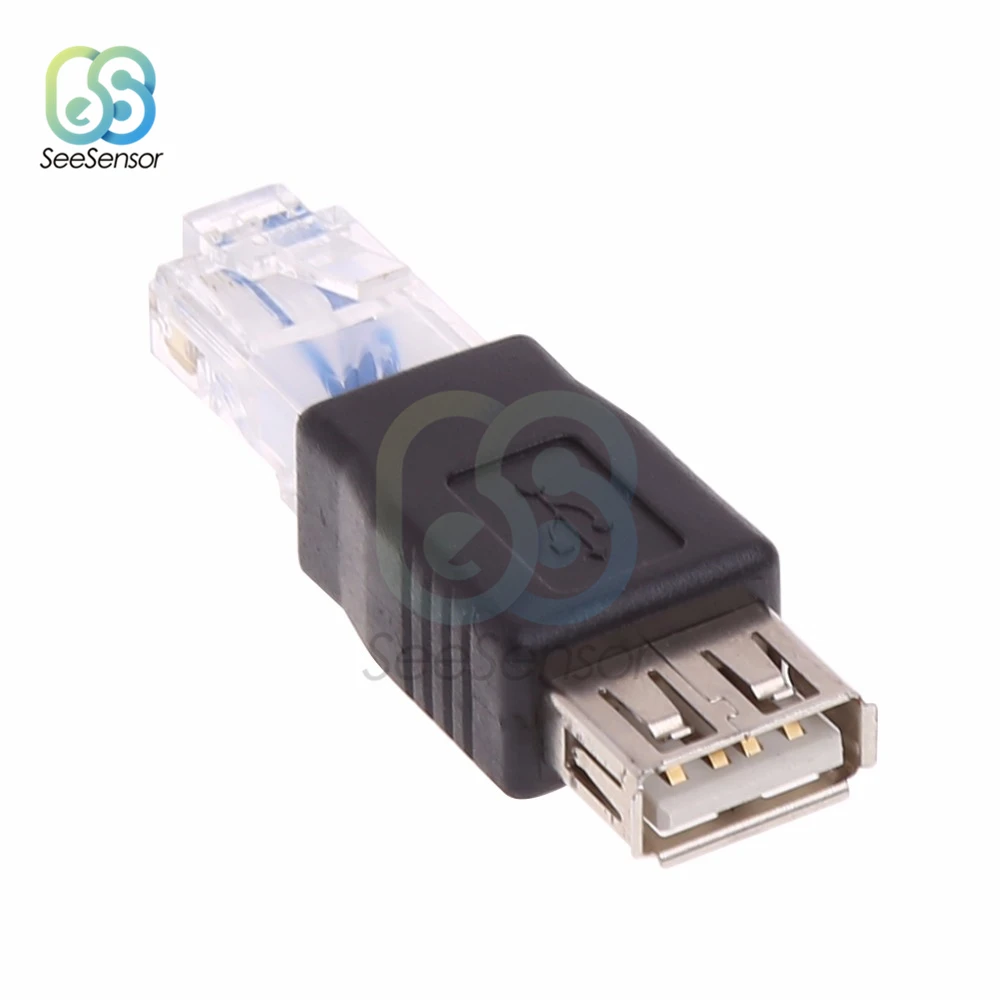 2 шт./лот USB тип A гнездо к RJ45 папа Ethernet LAN сетевой маршрутизатор розетка адаптер