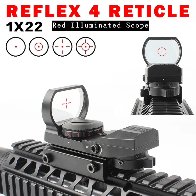 Охотничий оптический прицел тактический Коллиматорный с 4 точками красного