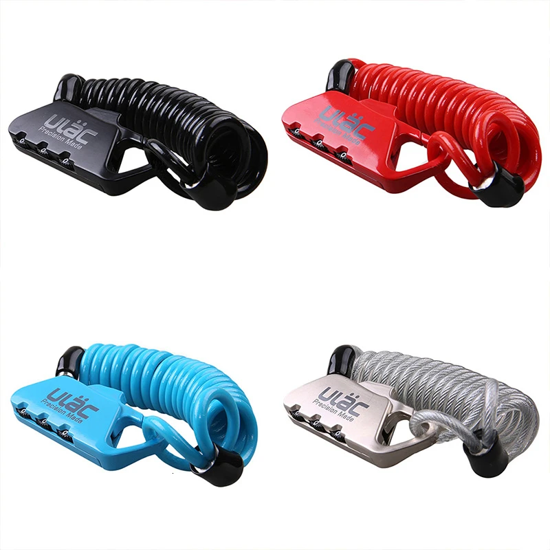 Цинковый сплав мини портативный пружинный Противоугонный велосипедный замок 3
