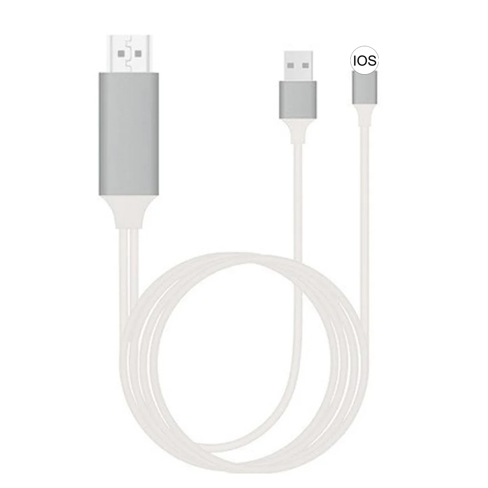 1080P HDTV кабель 8 Pin к HDMI совместимый цифровой AV адаптер с USB кабелем преобразователя