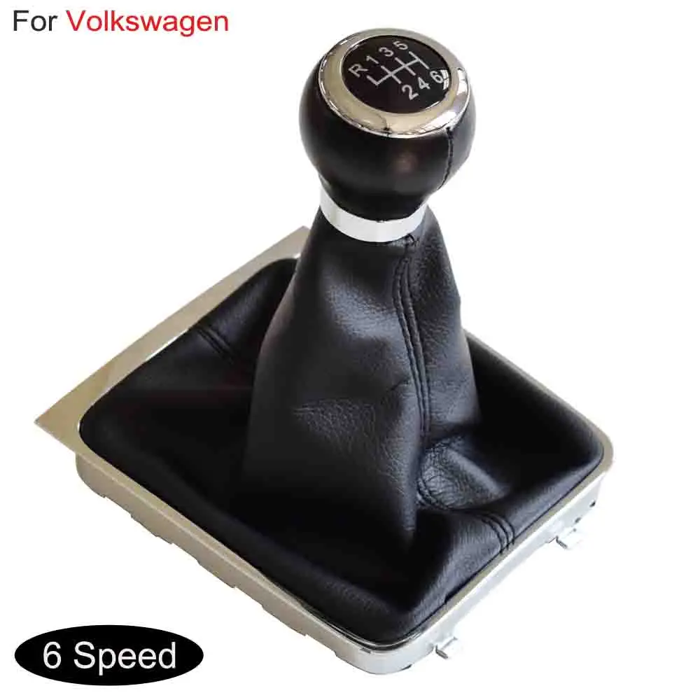Ручная рукоятка ручной рычаг с чехлом для Volkswagen VW Passat B6 B7 2005-12 5 6 скоростей